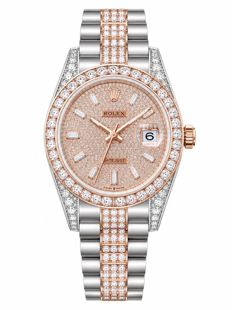 Super Clone Rolex Datejust Two Tone Rose Gold Diamond Edition 1