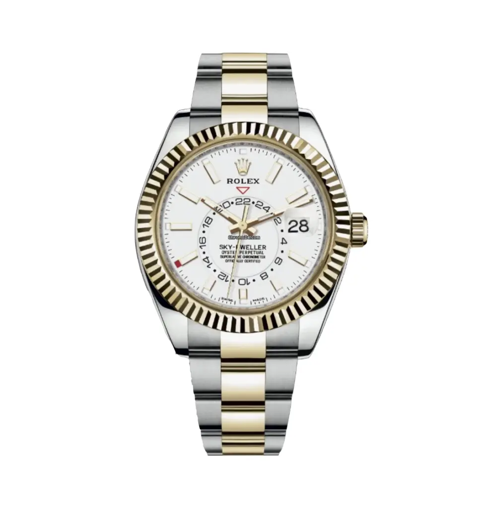 Super Clone Rolex Sky Dweller Bi Colour White Dial 1
