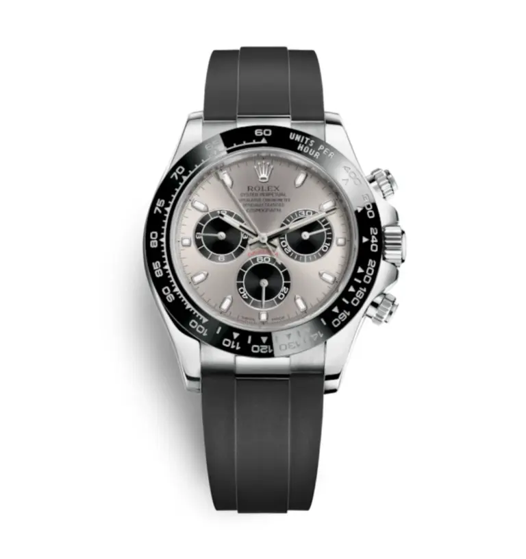 Super Clone Rolex Daytona Silver Oysterflex 1