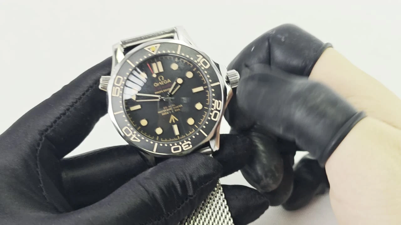 Quality control inspection of a Omega Seamaster Diver 300M super clone