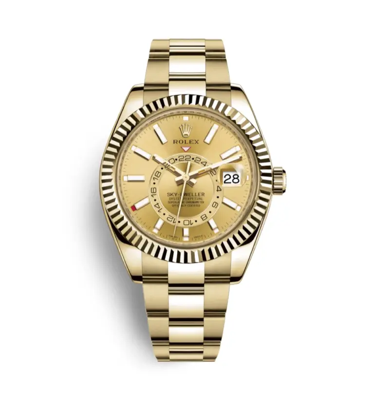 Super Clone Rolex Sky Dweller Gold 1