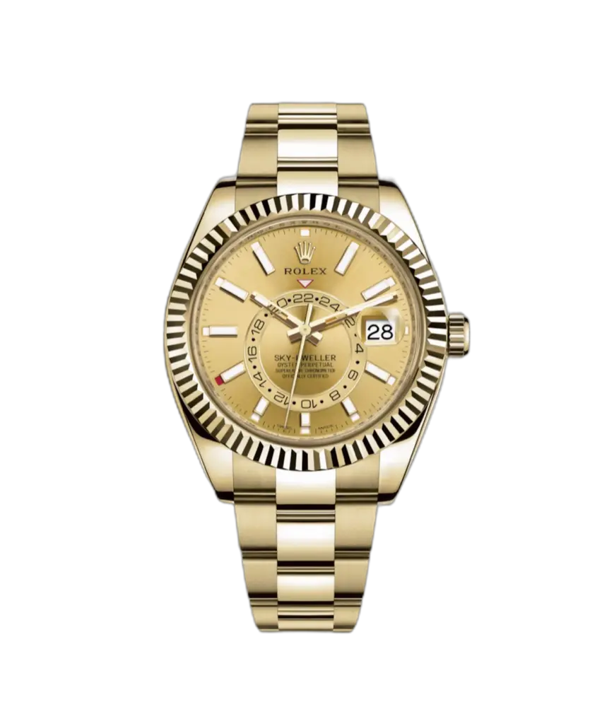 Super Clone Rolex Sky Dweller Gold 1