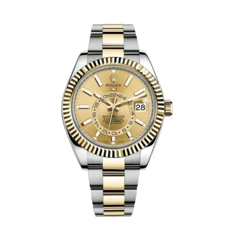 Super Clone Rolex Sky Dweller Two Tone Champagne Dial 1
